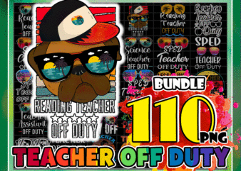 https://svgpackages.com Bundle 110 Teacher Off Duty PNG, Funny Last Day Of School, Teacher Off Duty Sunglasses Kindergarten, Teacher Summer PNG, Digital Download 1003208234