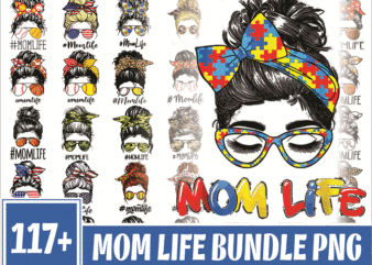 https://svgpackages.com 120 Designs Mom Life Png Bundle, Messy Bun Mom, Mama Clipart, Gift For Wife, Mom Life Cut File, Best Mom Ever, Instant Download 1003441840