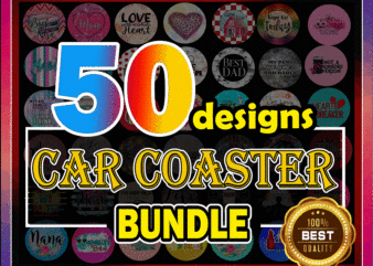 https://svgpackages.com 50 Car Coaster Bundle PNG, Car Coaster Designs, Car Coaster Clip Art, Love Bloom, Coffee Png,Heart Breaker Png, Instant Digital Download 1003643820