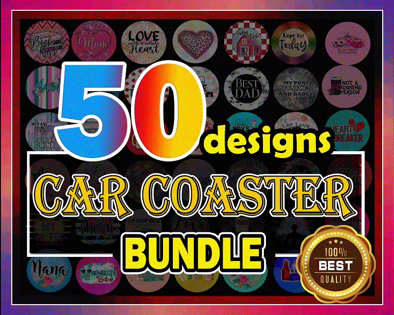 50 Car Coaster Bundle PNG, Car Coaster Designs, Car Coaster Clip Art, Love Bloom, Coffee Png,Heart Breaker Png, Instant Digital Download 1003643820