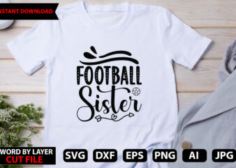 Football Sister vector t-shirt design