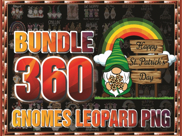 Https://svgpackages.com combo 360 gnomes leopard png, bundle png, leopard png, gnome png, whimsical design, nordic gnomes, sublimation gnomes, designs downloads 1003738090