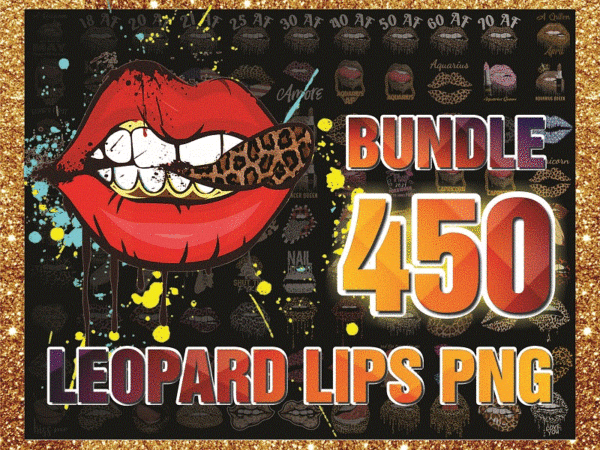 Https://svgpackages.com combo 450 leopard lips png, bundle png, leopard dripping lips, lips clipart sublimation, dripping lip bite, designs downloads 1003741536