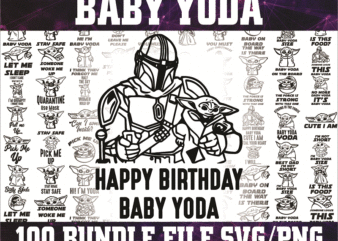 100 Designs Baby Yoda SVG Bundle, Baby yoda svg, starwars svg, starwars fan svg, baby yoda silhouette, baby yoda cut file 1006561232