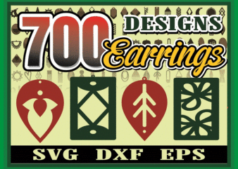https://svgpackages.com 700 Designs Earrings SVG Bundle, Leather Earnings Svg, Earring Template Svg, Jewelry Svg Files for Cricut Silhouette, Instant Download 1006604701