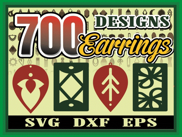 Https://svgpackages.com 700 designs earrings svg bundle, leather earnings svg, earring template svg, jewelry svg files for cricut silhouette, instant download 1006604701