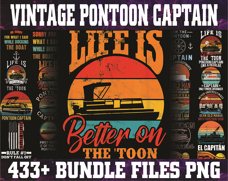 440 Designs Vintage Pontoon Captain Png Bundle, Pontoon Grandpa Png, Retro Kayak Png, Retro Rowing Crew Boat, Sublimation, Digital Download 1007188101