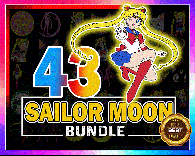 43 Designs Sailor Moon Bundle svg, Sailor moon svg, Anime svg, Anime cartoon svg, Cricut, Silhouette, Clipart, Cut File, Digital Download 1007265840