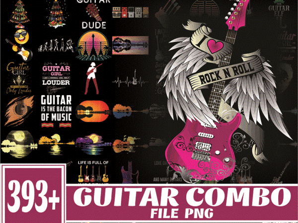 Https://svgpackages.com bundle 393 files guitar png bundle, fan guitar png, musician png, music teacher png, love music, gift for guitarist, digital download 1011474375 graphic t shirt