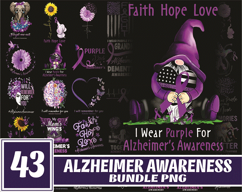 Bundle 43 Alzheimer Awareness Png, Awareness Elephant Purple Png, I Will Remeber For You Png, Foget Me Not Png, Alzheimers Warrior Png, Alzheimers Png 1012552798