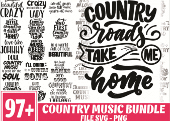 https://svgpackages.com Bundle 97 Country Music SVG/PNG Files For Cricut, Country Music svg, Music svg Bundle, Music svg Shirt, Music Lovers svg, Instant Download 1015565186