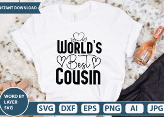 World’s Best Cousin vector t-shirt design