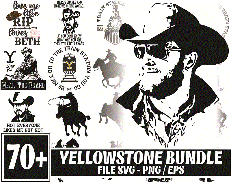 Bunde 70+ Yellowstone svg, Yellowstone SVG, PNG, DXF, Yellowstone svg cut fies, Yellowstone Cipart, MusicArtStore Digital Download 1019134239