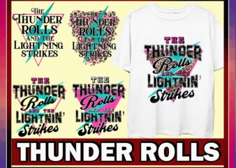 https://svgpackages.com DIGITAL Thunder Rolls png, Country Music Digital File, Western Retro Sublimation Leopard Design, Instant Digital Download 1005803619