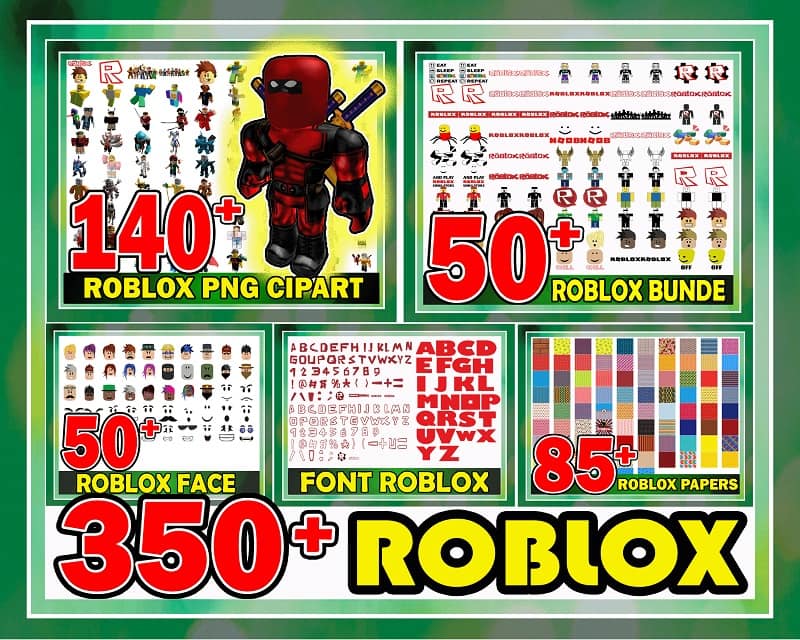 350+ Designs Roblox Svg Mega Bunde, Roblox svg png dxf, Roblox Papers, Roblox cipart, Roblox Face vectors, MusicArtStore Digital Download 1012457969