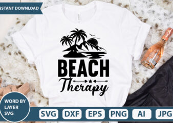 Beach Therapy vector t-shirt design