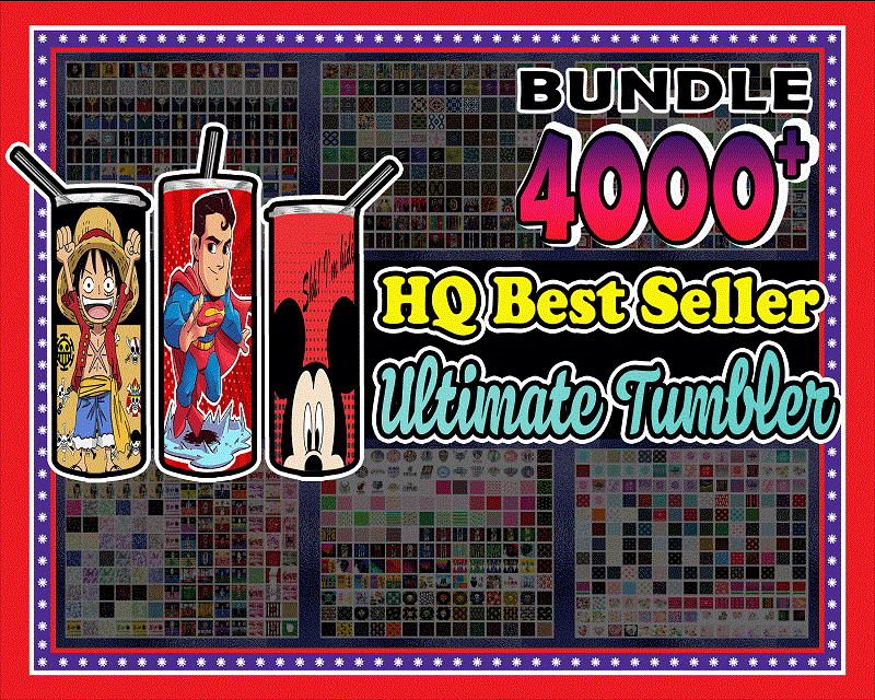 4000+ Ultimate Tumbler, Straight Tapered, Template For Sublimation, Full Tumbler Wrap, PNG Digital Download, Digital File, Huge Tumbler 988209301