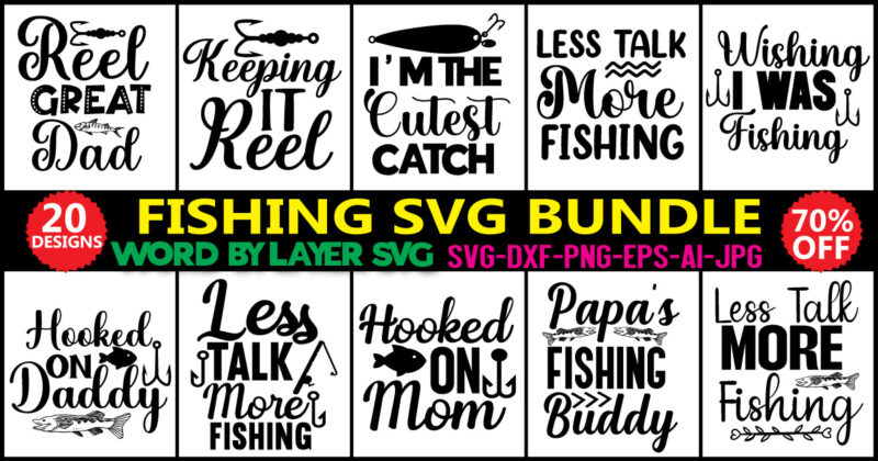 Fishing Fish Hook SVG Cricut Silhouette DXF PNG EPS Cut File