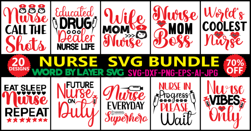 Nurse Svg Bundle, Nurse Quotes, Nurse Saying, Nurse Clipart, Nurse Life, Doctor Svg, Nurse Svg File for Cricut, Nurse Cut File, Nurse Mom,Nurse Bundle SVG, Nurse Quotes SVG, Doctor Svg,