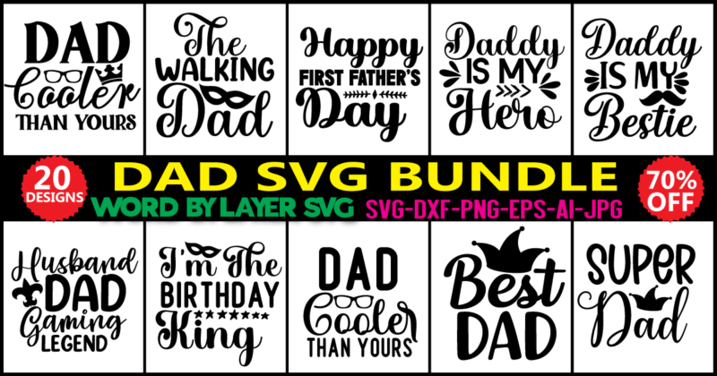 png svg fathers day clipart fathers day svg bundle King of all dads svg bundle cut files for cricut silhouette eps