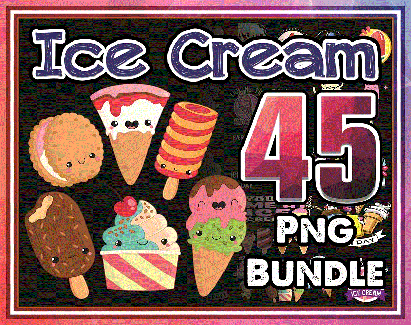 Bundle 45 Ice Cream Png, Summer Ice Cream Png, Sweet Ice Cream Png, Chocolate, Mint Png, Colorful Ice Cream Png, Digital Download 965546063