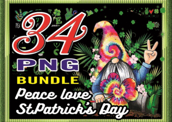 https://svgpackages.com 34 Peace Love St. Patrick’s Day PNG Bundle, Gnome Patricks Day PNG, St Patrick’s Day Png, Peace Love Png, Peace Love Clover Sublimation Png 967253285 graphic t shirt