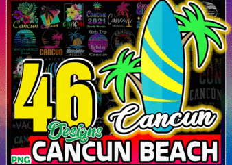 https://svgpackages.com Bundle 46 Designs CANCUN Beach png, Cancun Vacation, Cancun Cruise, Cancun souvenirs Cancun Mexico, Wedding Party, Instant Download 967816147