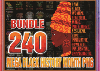 https://svgpackages.com 240 Designs Mega Black History Month, I Am Black Women PNG, Black Queen, Black Girl Magic, Afro Hair Clipart, Black Pride, Digital Download 975727699