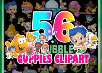 https://svgpackages.com 56 Bubble Guppies Clip Art Digital Designs, Bubble Guppies Clip Art, PNG Images, Instant Download, Graphics Transparent Background Scrapbook 980321641