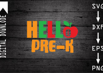 hello pre-k graphic t shirt