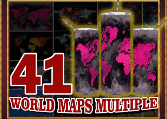 41 World Maps Multiple Styles, Straight Tapered, Template For Sublimation, Full Tumbler Wrap, Digital Download, Tumbler Sublimation 1000618922