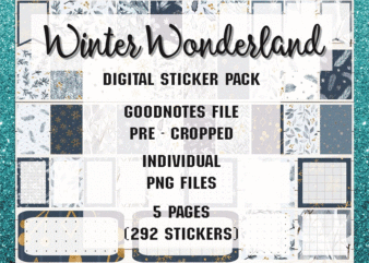 Winter Wonderland Digital Planner Stickers | Winter Stickers | Christmas Stickers | Christmas Planner | 292 Stickers Goodnotes 5 Pre-Cropped 744169134