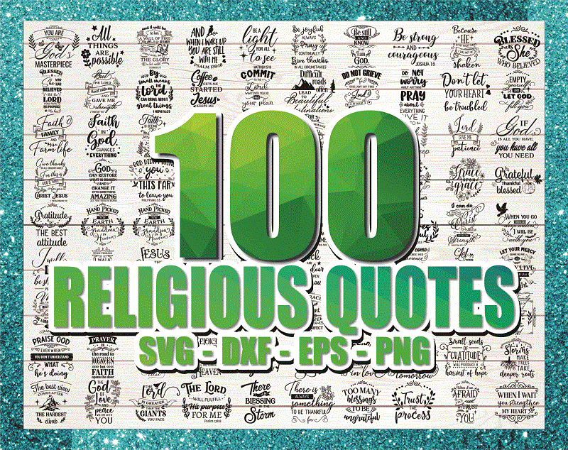 Bundle 100 Religious Quotes SVG, Cut Files for Cameo, Cricut and Curio, Christian Designs, Psalm Quotes, Faith Quotes, Digital Download 826409000