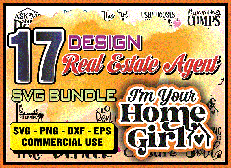 17 Designs Real Estate Agent SVG Bundle, Real Estate Professional Bundle, Commercial Use SVG, Cricut Cut Files, Silhouette Cut Files 920337038