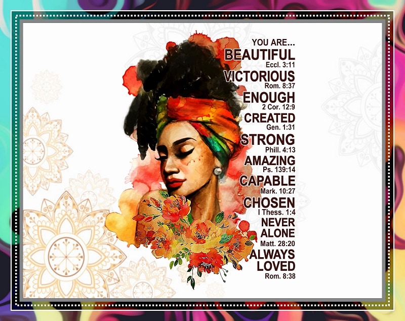 Black Girl Magic You Are Beautiful PNG, Black Queen, Black Women Art, Black Melanin, Black Pride, Sublimation Designs, Digital Downloads 868441106