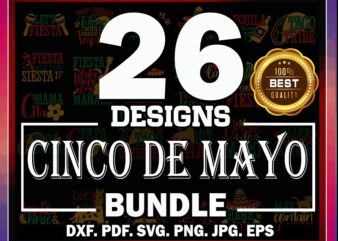 Cinco de Mayo SVG Bundle, Cinco Drinko Squad, Vector, Taco bouta Fiesta Cut File, Clipart, Printable, Commercial Use, Instant Download 773323192