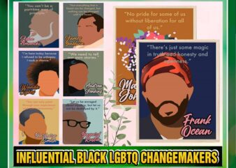 https://svgpackages.com Influential Black LGBTQ Changemakers Sayings, Classroom, Social Justice, Diversity, Inclusion, Black History, Pride, Quotes,Digital Download 948499148