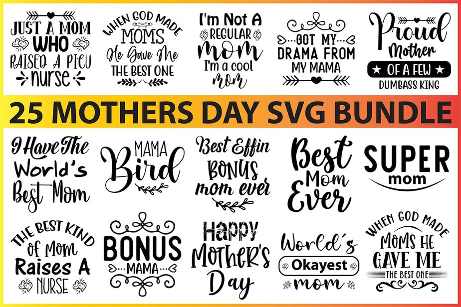 Mothers day svg bundle - Buy t-shirt designs