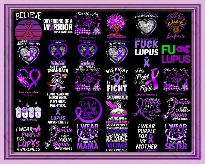 Bundle 98 Designs Lupus Awareness Png, Warrio Lupus Awareness, Lupus Purple Ribbon, In May We Wear Purple Sublimation Png, Digital Download 972543782