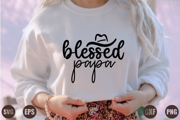 Blessed papa t shirt template