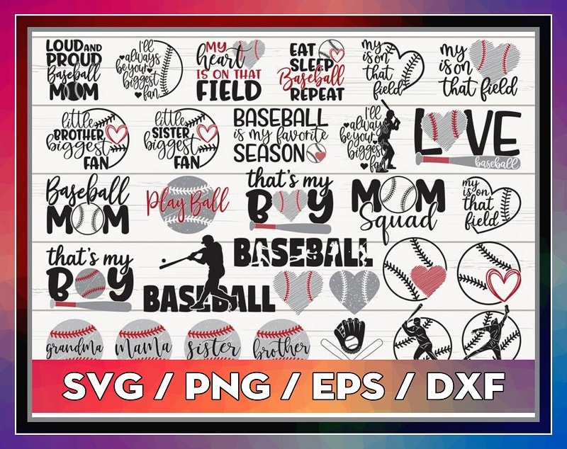 Baseball SVG Bundle, Baseball Mom SVG, Baseball Fan SVG, Baseball Shirt, Baseball Love Svg, Cut Files, Commercial use, Digital Download 791314149