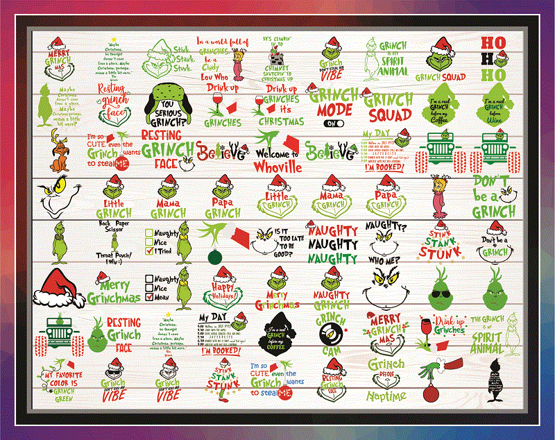 546 Christmas svg bundle, grinch svg, grinch face svg, grinch mask, grinch baby, santa, shirt, Cricut, cut file, hand holding ornament 906847237