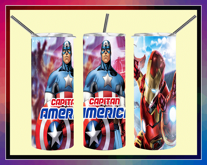 12 Captain America Diverse Designs, Straight Tapered, Template For Sublimation, Full Tumbler Wrap, PNG Digital Download,Tumbler Sublimation 1000618922