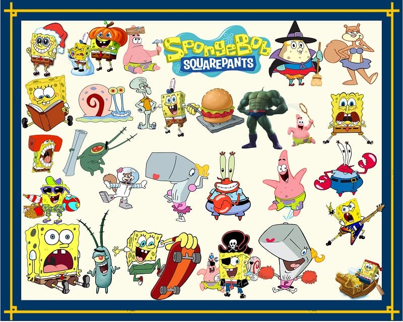 141 SpongeBob SquarePants Bundle, SpongeBob SquarePants Clip Art, SpongeBob SquarePants Png, SpongeBob SquarePants Images, Instant Download 961655348