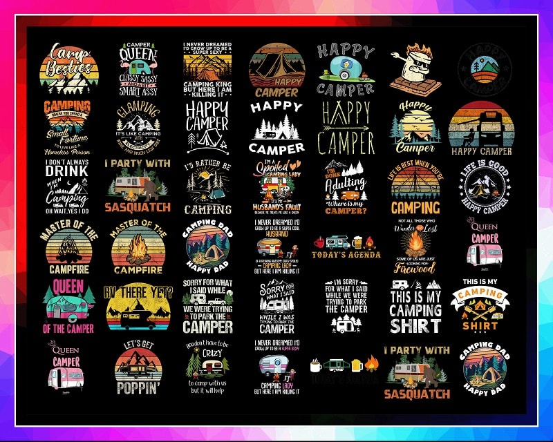 40 Designs Happy Camping PNG Bundle, Happy Camper Png, Queen of Camper, Best Campest png, Truck Camping png, Camping Lover, Instant Download 963420516