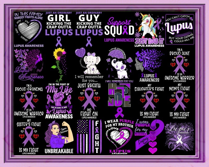 Bundle 98 Designs Lupus Awareness Png, Warrio Lupus Awareness, Lupus Purple Ribbon, In May We Wear Purple Sublimation Png, Digital Download 972543782