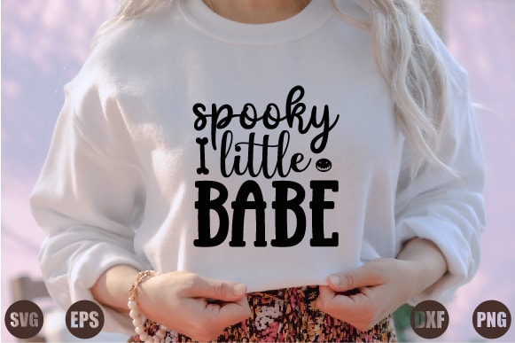 Spooky little babe t shirt template vector