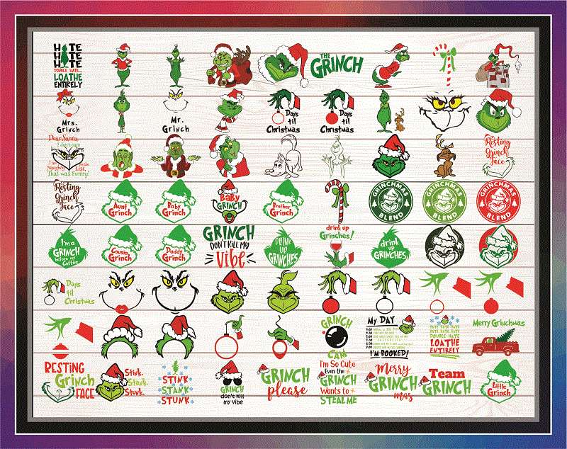 546 Christmas svg bundle, grinch svg, grinch face svg, grinch mask, grinch baby, santa, shirt, Cricut, cut file, hand holding ornament 906847237