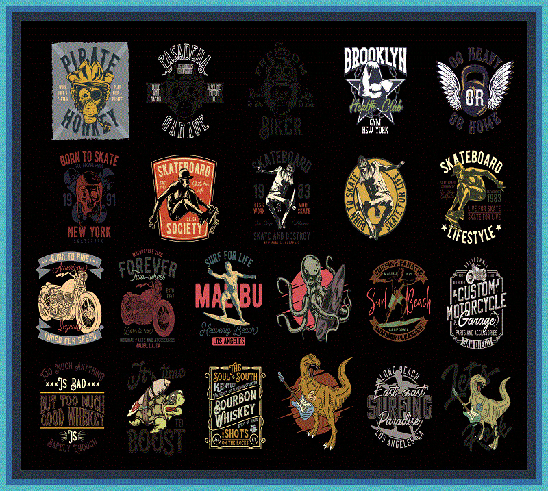 84 Designs T-shirt PNG Bundle, Shirt Bundles, 300dpi PNG, Custom Shirts, Motorcycle, Surfing, Weightlifting, Drinking, T-Rex, Turtles 939381155