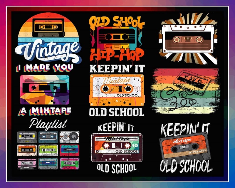 34 Designs Vintage Mixtape Png, Vintage Retro mixtape, I made you a mixtape, Old school Hip hop, Rock out png, Never forget Cool 80s 90s 976408560